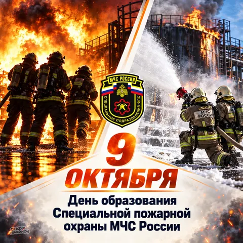 Открытка «День специальной пожарной охраны, единство и сила команды» — День Специальной пожарной охраны МЧС России