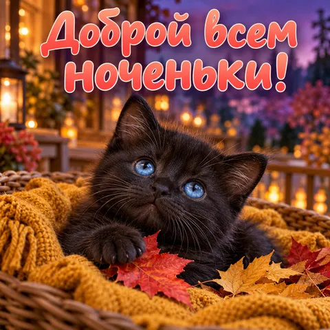 Открытка Спокойной ночи Доброй всем ноченьки!
